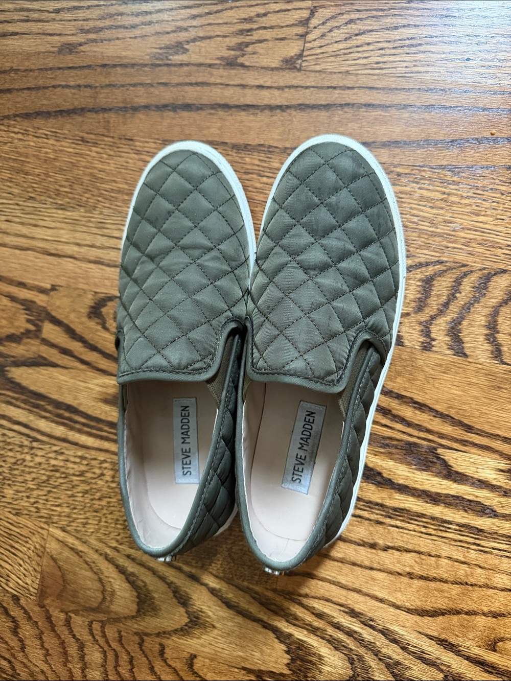 Steve Madden ecentrcq Quilted Slip-On Sneakers in Olive